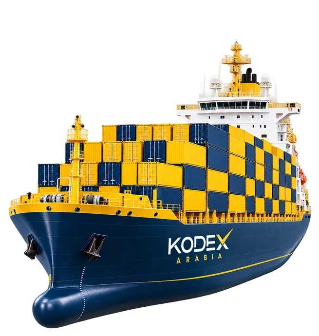 A KODEX container ship loaded with containers